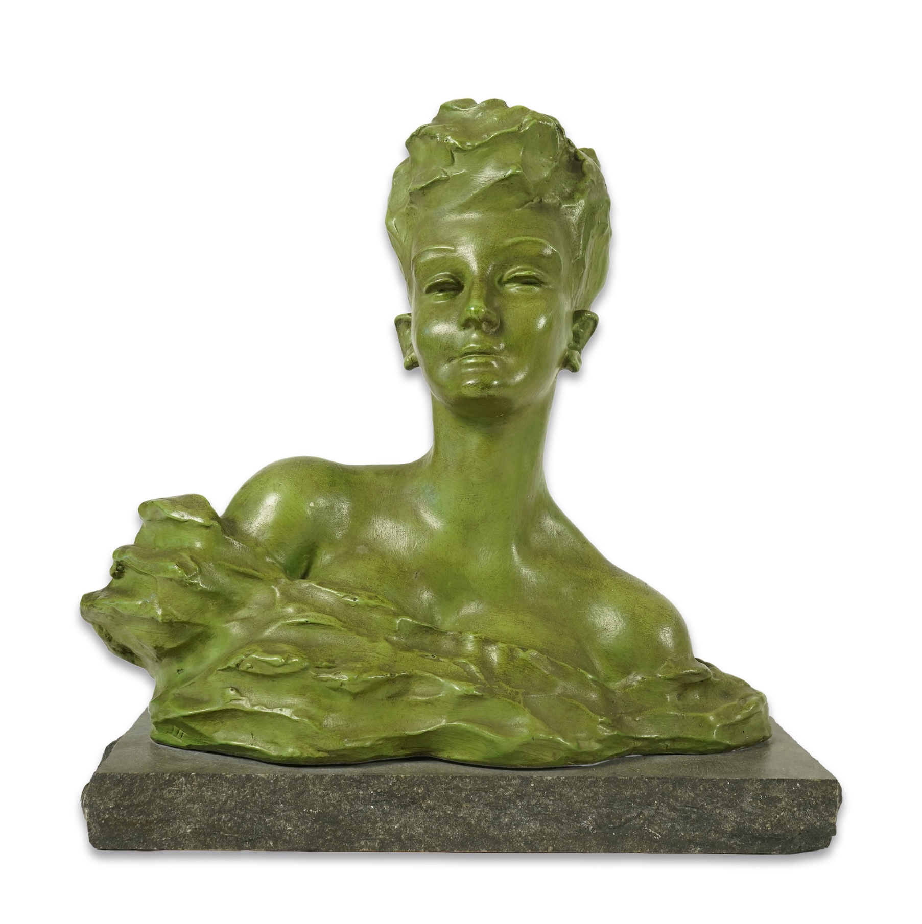 Ernest Patris (Belgian, 1909-1991) A modern terracotta bust